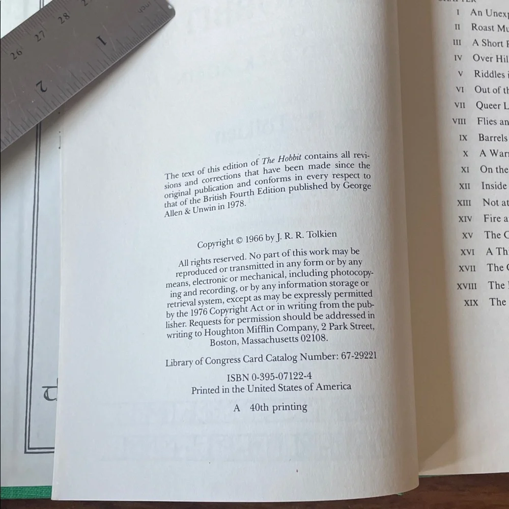 Vintage Tolkien THE HOBBIT Green Hardcover Book with Original Dust Jacket 80s - Picture 13 of 16
